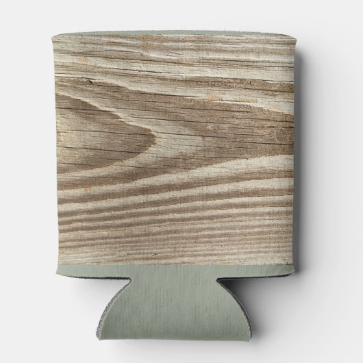 木目パーソナライズされた缶クージーホルダー 缶クーラー (裏面)