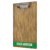 木目パーソナライズされた背景のコーチクリップボフェイクード クリップボード (左)