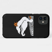 木目ビクトリアンカット白アヒル Case-Mate iPhoneケース (裏面(横))