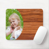 木目フォトフレーム マウスパッド (マウス)