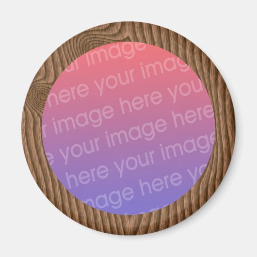 木目フォトフレーム マグネット (正面)