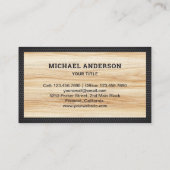 木目ブラックハンドプレーン ハンドマン 大工 名刺 (裏面)