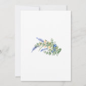 木目ブルーベリーラベンダーブライダルシャワー 招待状 (裏面)