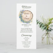 木目ブルーベリー素朴結婚式 プログラム (スタンド正面)