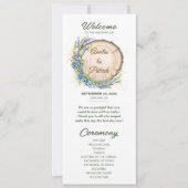 木目ブルーベリー素朴結婚式 プログラム (正面)