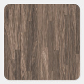 木目プリント、木目パターン、木材デザイン スクエアシール (正面)