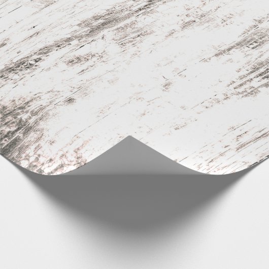 木目ホワイトカントリー素朴テクスチャの切り離し ラッピングペーパー (角)