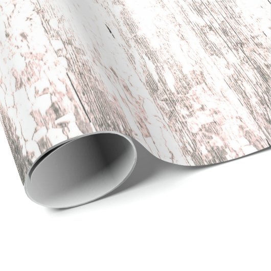 木目ホワイトカントリー素朴テクスチャの切り離し ラッピングペーパー (ロールコーナー)