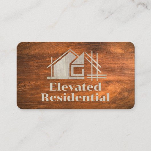 木目ホームロゴ 名刺 (正面)