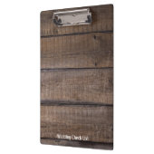 木目モダンウェディングプランナークリップボード クリップボード (左)