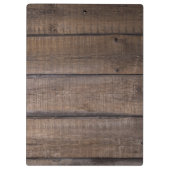 木目モダンウェディングプランナークリップボード クリップボード (裏面)