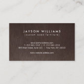 木目モダン円インテリア設計者 名刺 (裏面)