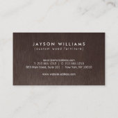 木目モダン円インテリア設計者 名刺 (裏面)