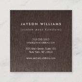 木目モダン円デザイナースクエア スクエア名刺 (裏面)