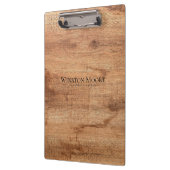 木目モダン幾何学的パターンのカスタムクリップボード クリップボード (左)