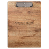 木目モダン幾何学的パターンのカスタムクリップボード クリップボード (正面)