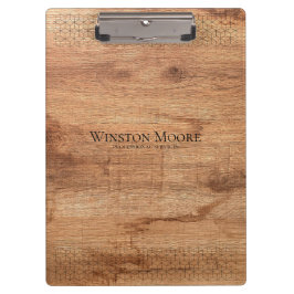 木目モダン幾何学的パターンのカスタムクリップボード クリップボード