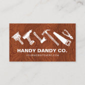 木目モダン手利具請負業者 名刺 (正面)