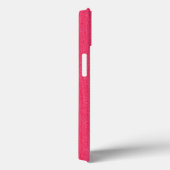 木目モノグラム付きプレーンホットピンク Case-Mate iPhoneケース (裏面 / 右)