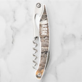 木目モノグラ素朴ム ソムリエナイフ (正面)