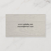 木目付きムースシルエットスタイル背景 名刺 (裏面)