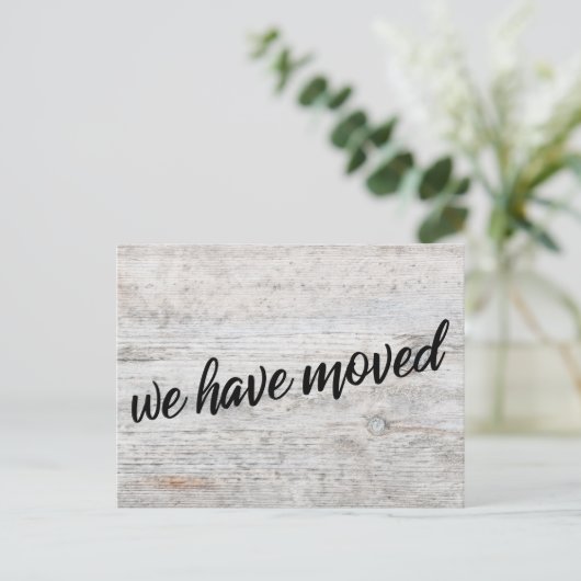 木目住所の変更 ポストカード (スタンド正面)