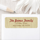 木目住所 シール-スタイル1 ラベル (インサイチュ)