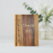 木目入りレースありがとうはがき。 ポストカード (スタンド正面)