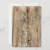 木目写真プレイビル誕生日招待状 招待状 (裏面)