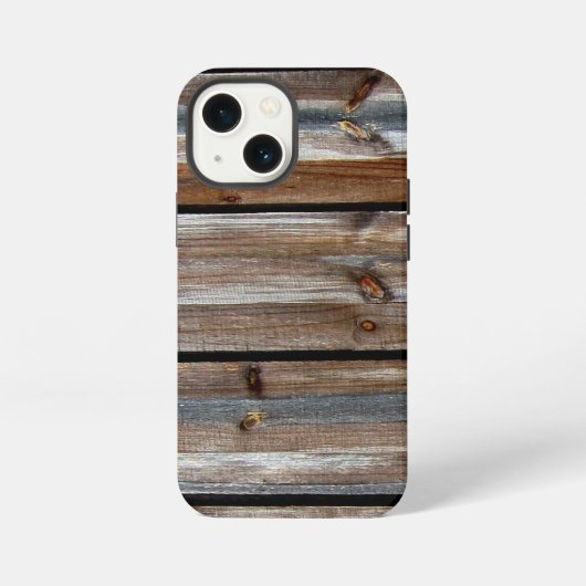 木目写真 クール ユニーク iPhoneケース (裏面)