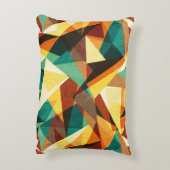 木目効果のある色付き三角形のシームレステクスチャ アクセントクッション (裏面(縦))