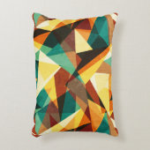 木目効果のある色付き三角形のシームレステクスチャ アクセントクッション (正面(垂直))