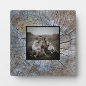 木目動揺して素朴な木の輪パターン フォトプラーク (正面)