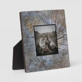 木目動揺して素朴な木の輪パターン フォトプラーク (正面)