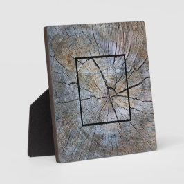 木目動揺して素朴な木の輪パターン フォトプラーク