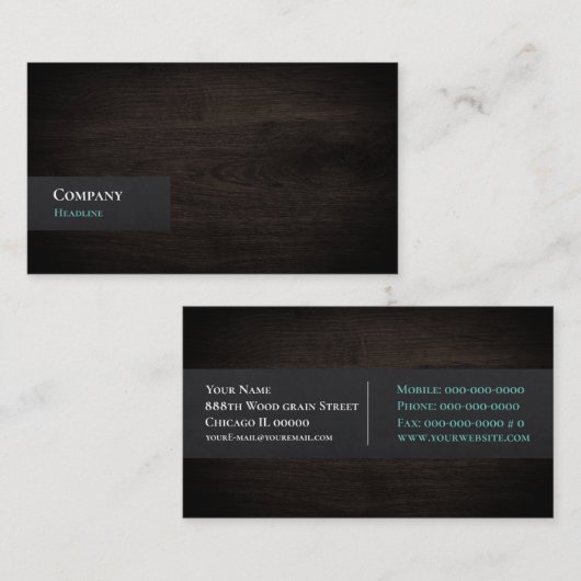 木目名刺 名刺 (正面/裏面)