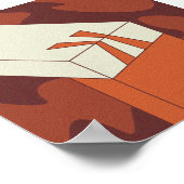 木目地の木工ポスターグラフィック ポスター (角)