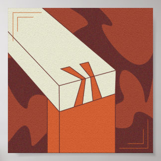 木目地の木工ポスターグラフィック ポスター