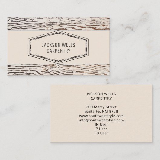 木目大工素朴大工 名刺 (正面/裏面)
