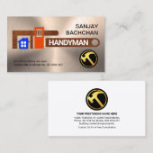 木目層パイプレンチの修復 名刺 (正面/裏面)