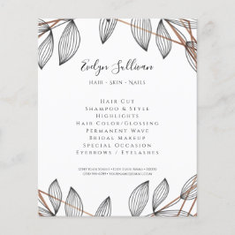 木目幾何図枠フライヤー チラシ