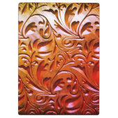 木目彫り抽象芸術茶色 クリップボード (裏面)