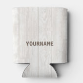 木目救水飲料ビールパーソナライズされた名 缶クーラー (裏面)