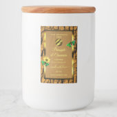 木目木の素朴樹皮の製品ラベルのロゴ フードラベル (正面)