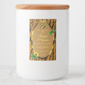 木目木の素朴樹皮の製品ラベルのロゴ フードラベル (正面)