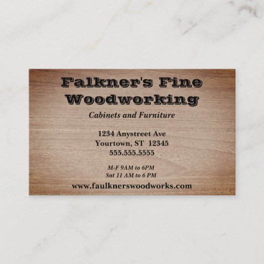 木目木工素晴らし大工 名刺 (正面)