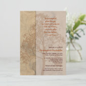 木目木陰ブラウン卒業招待状 招待状 (スタンド正面)