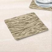 木目板オークバレルフランスのコースター スクエアペーパーコースター (アングル)