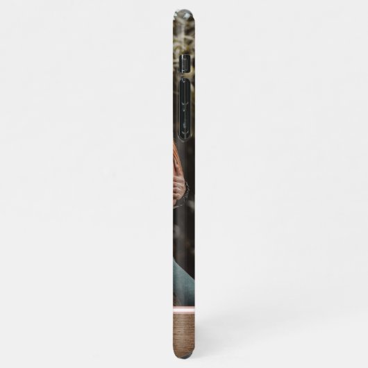 木目模様のハートを愛する写真 iPhoneケース (左側)