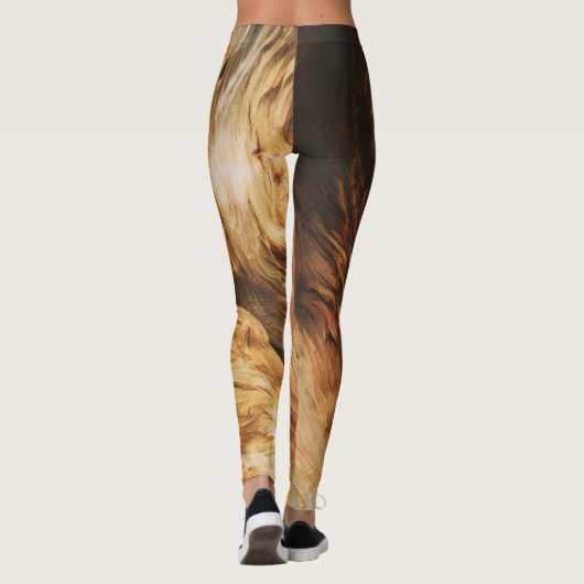 木目模様の質感のある自然の古い脚 レギンス (裏面)